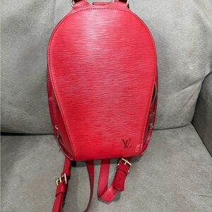 Monogramed Red Women's Backpack